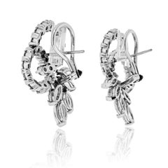 14K White Gold 4.50cttw Diamond Earrings