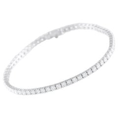 14K White Gold 4.58ct Diamond Tennis Bracelet