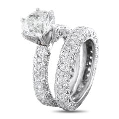 14K White Gold 4.60ct Diamond Ring Set MF06-020926