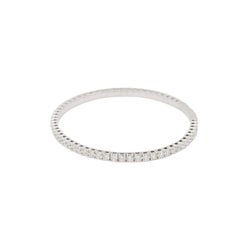14k White Gold 4.76ctw Natural Diamond Stretch Bangle Bracelet