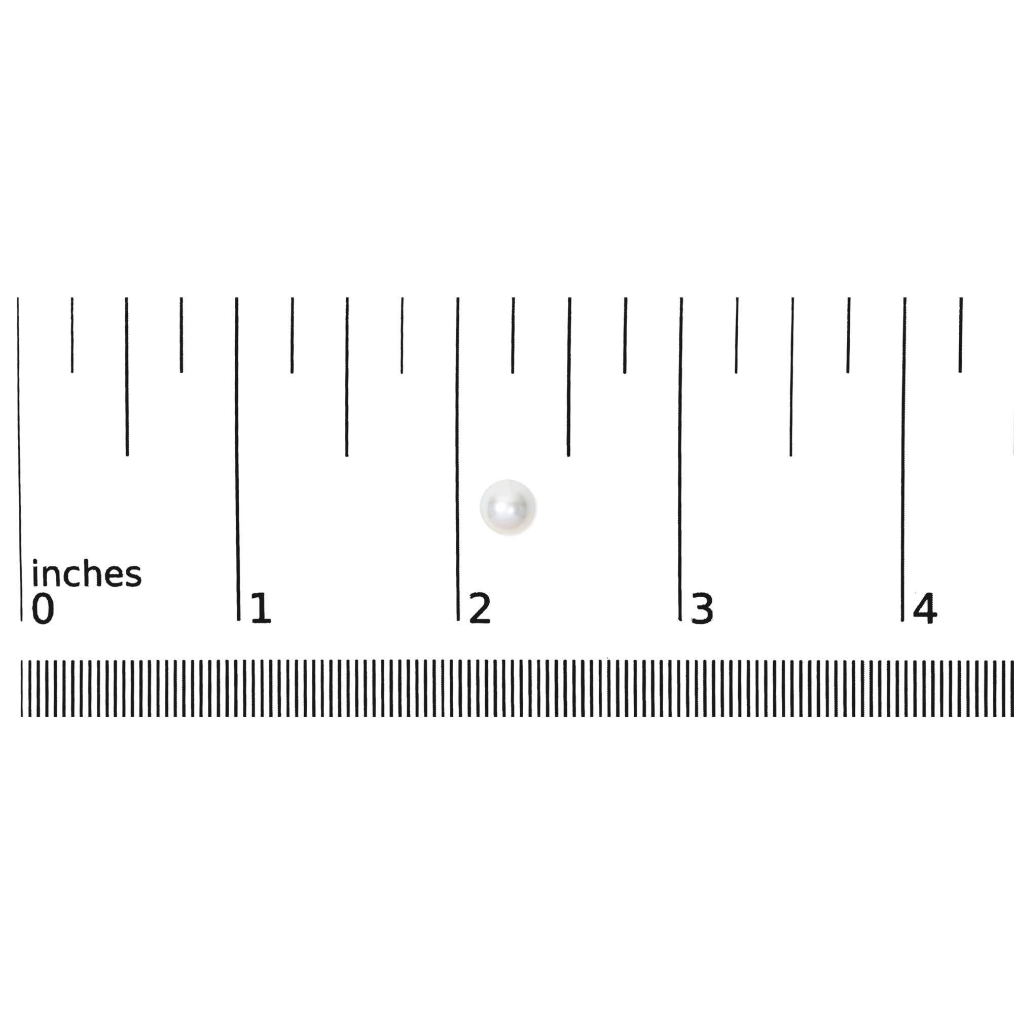 14k Weißgold 5-5.5MM  Solitär-Ohrstecker aus Süßwasserzuchtperlen (Rundschliff) im Angebot