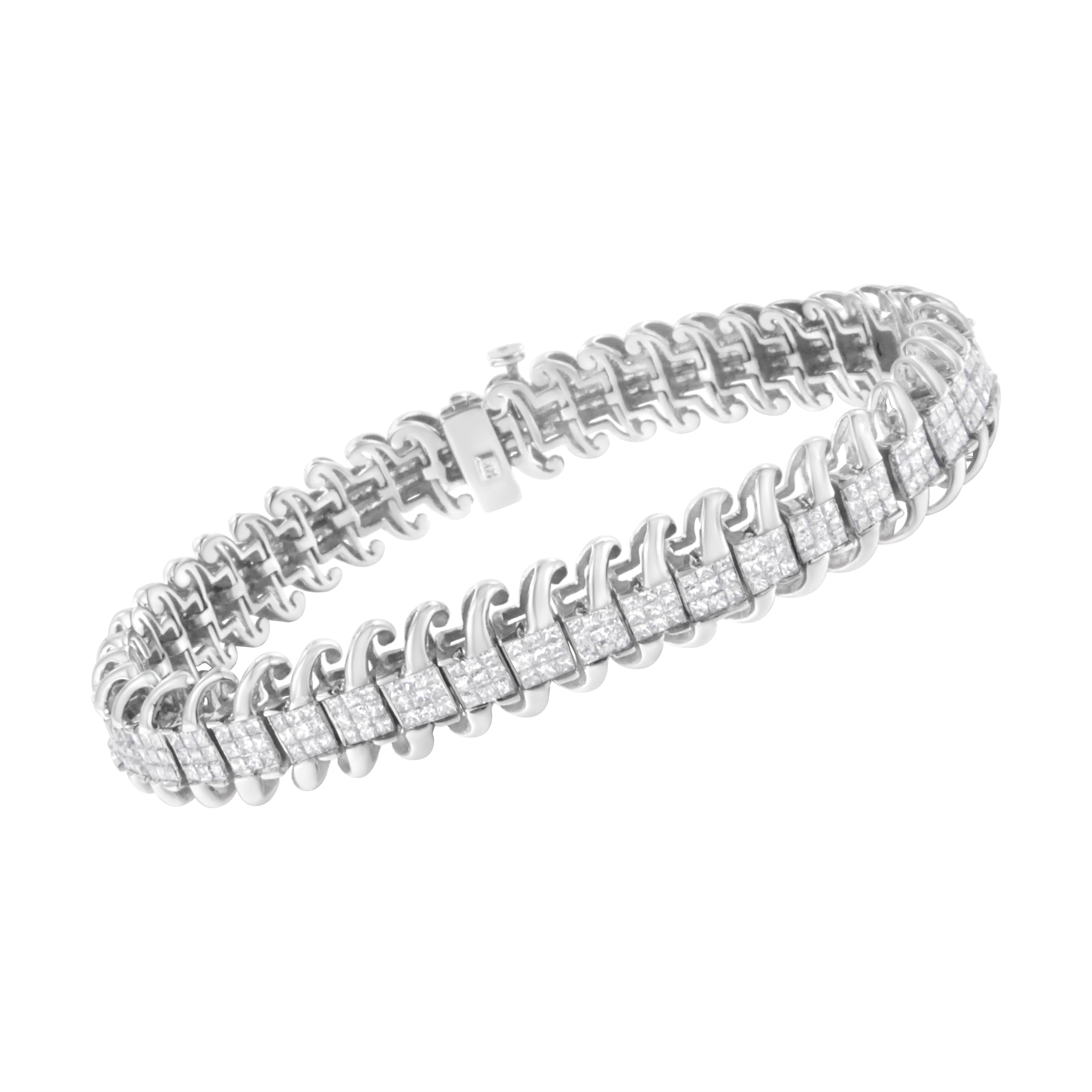 s link diamond tennis bracelet