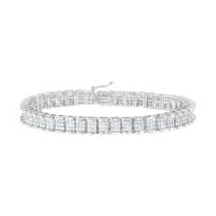14K White Gold 5.0 Carat Diamond Tennis Bracelet