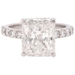 14 Karat White Gold 5.04 Carat Diamond Engagement Ring