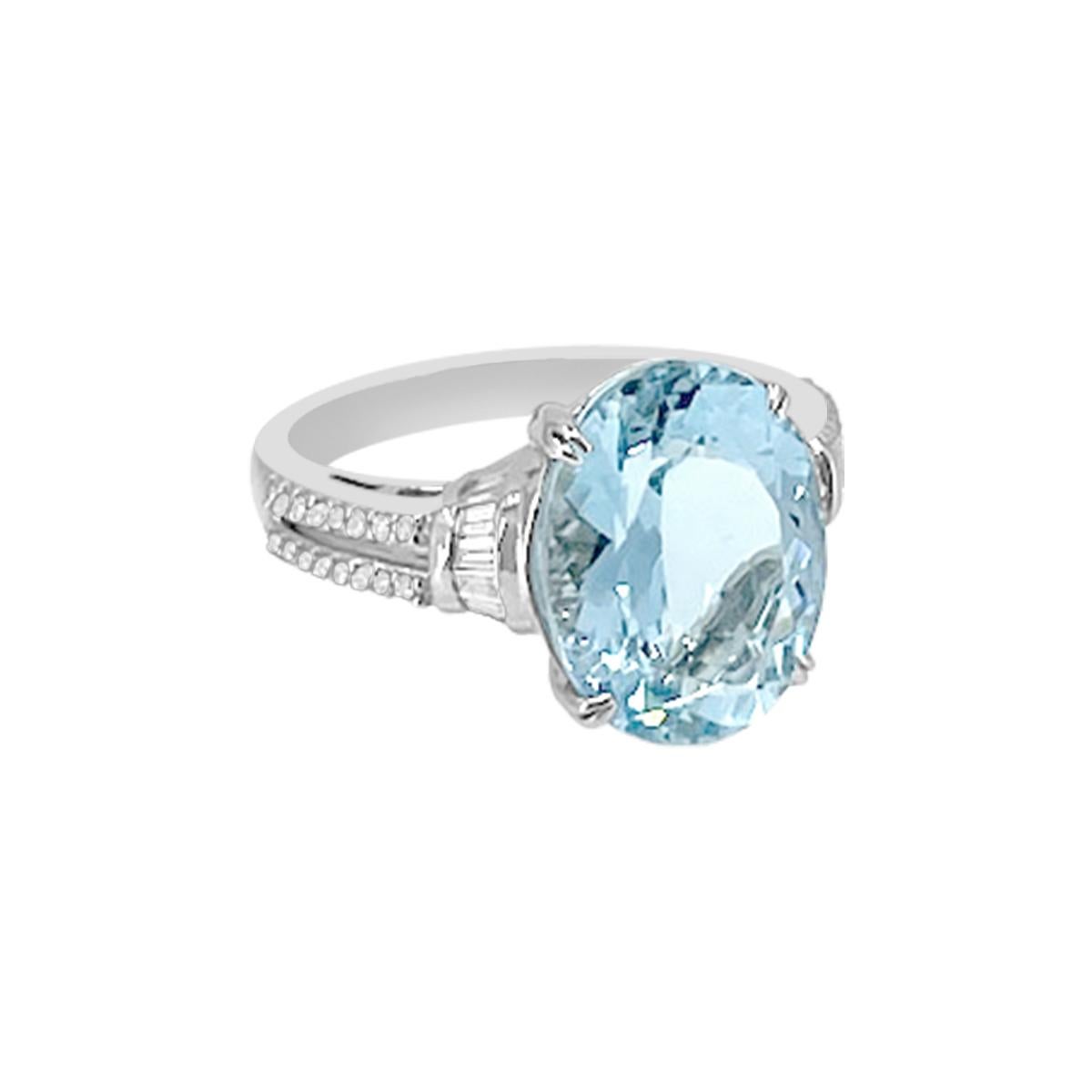 This Beautiful Ring with Aquamrine Oval as its center is a perfect gift. Aquamarine is a color of love and goodluck. The Aquamarine has a nice rich blue color with a fine cut.

Style# 3583
Aquamarine: Oval 13.5x10.5mm 5.56cts
Diamonds: 50pcs 0.40cts
