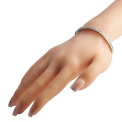 14K White Gold 5.60ct Diamond Tennis Bracelet MF18-012926