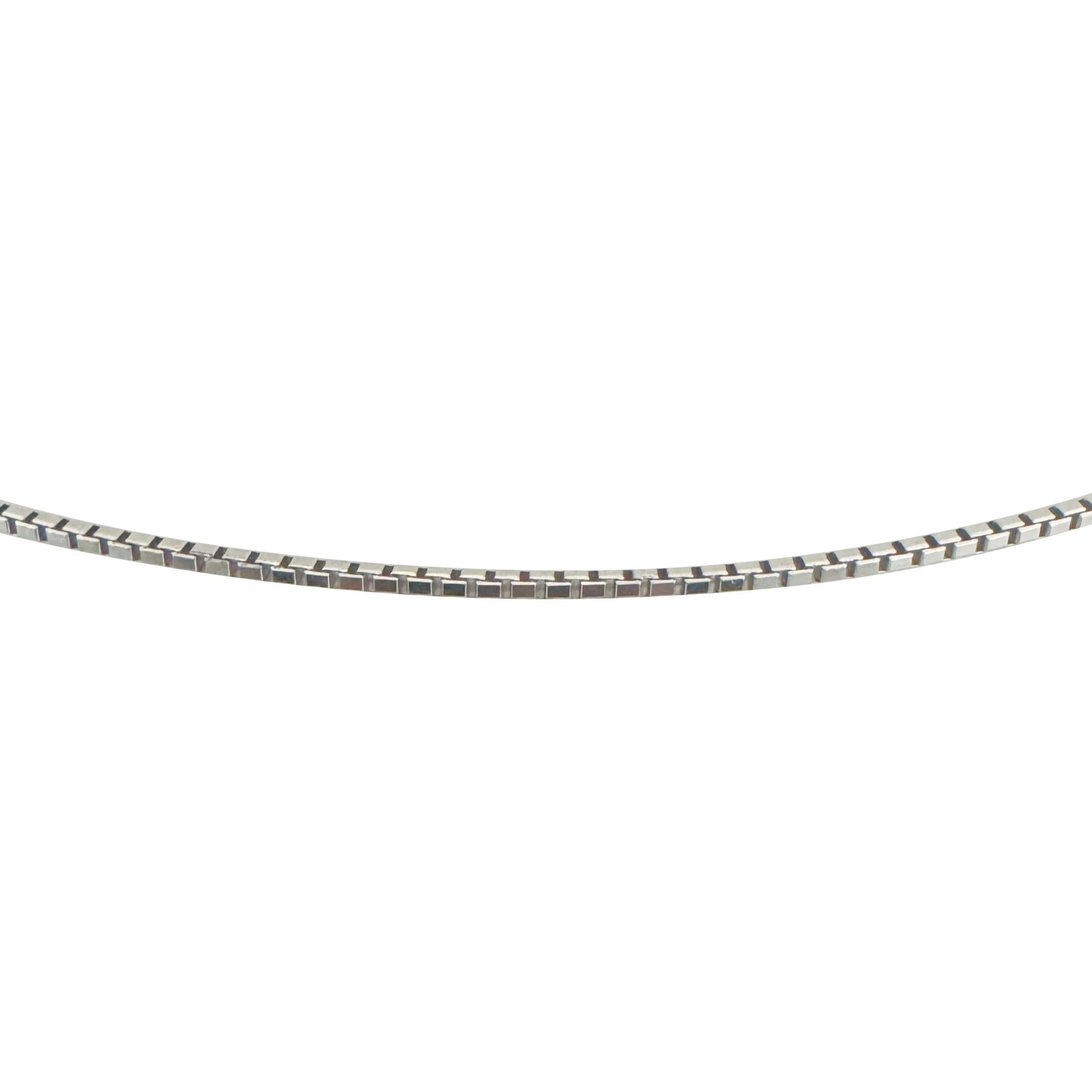 Women's 14k White Gold 5g Solid Thin 1.2mm Box Link Chain Necklace 24