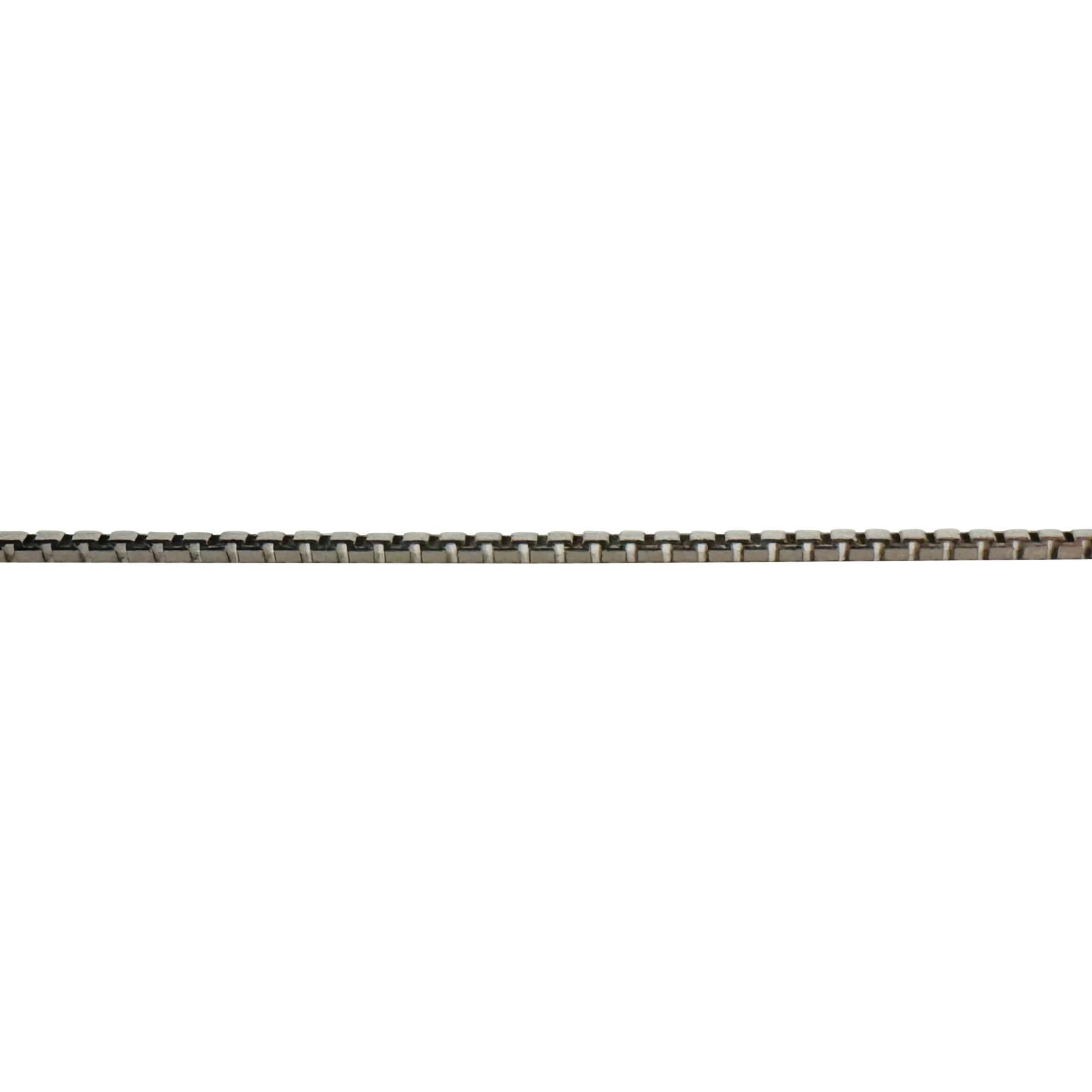 14k White Gold 5g Solid Thin 1.2mm Box Link Chain Necklace 24