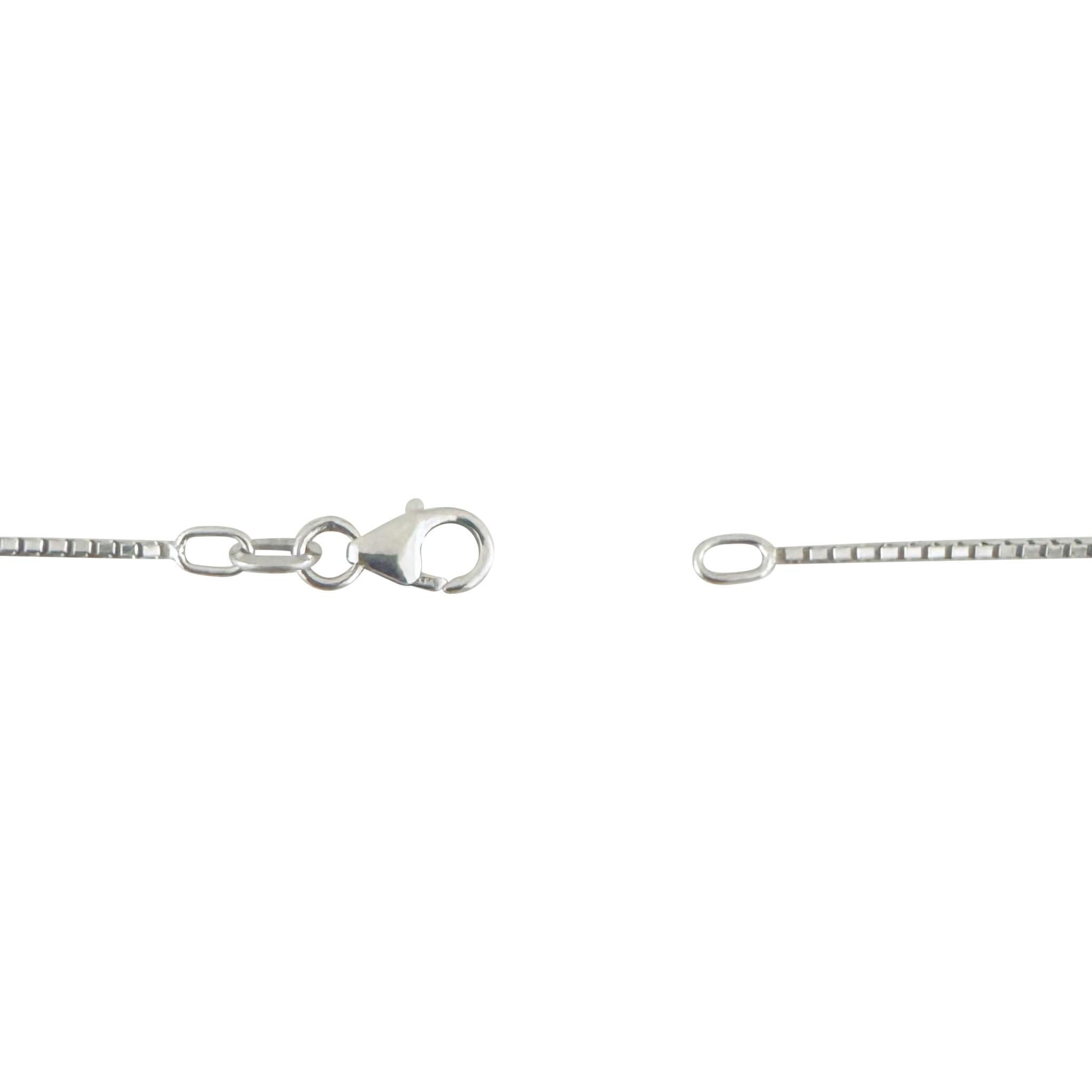 14k White Gold 5g Solid Thin 1.2mm Box Link Chain Necklace 24
