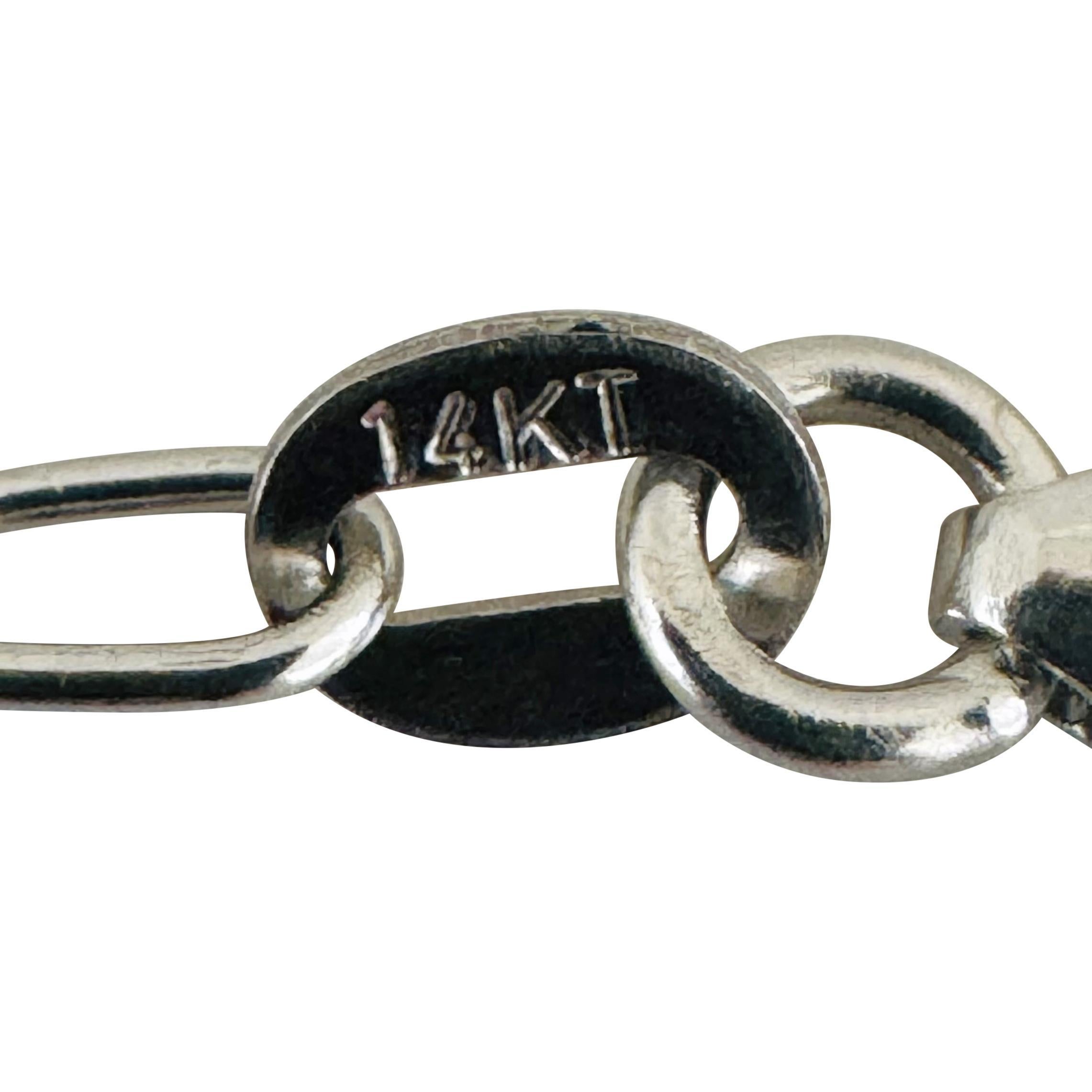 14k White Gold 5g Solid Thin 1.2mm Box Link Chain Necklace 24