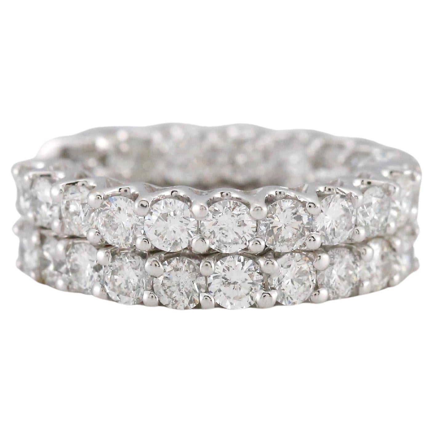 14k White Gold 6.12ctw Diamond Hoop Earrings - 6.9g For Sale