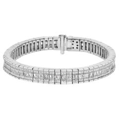 14K White Gold 7 7/8 Cttw Diamond Eternity Line Tennis Bracelet 14K White Gold 7 7/8 Cttw Diamond Eternity Line Tennis Bracelet