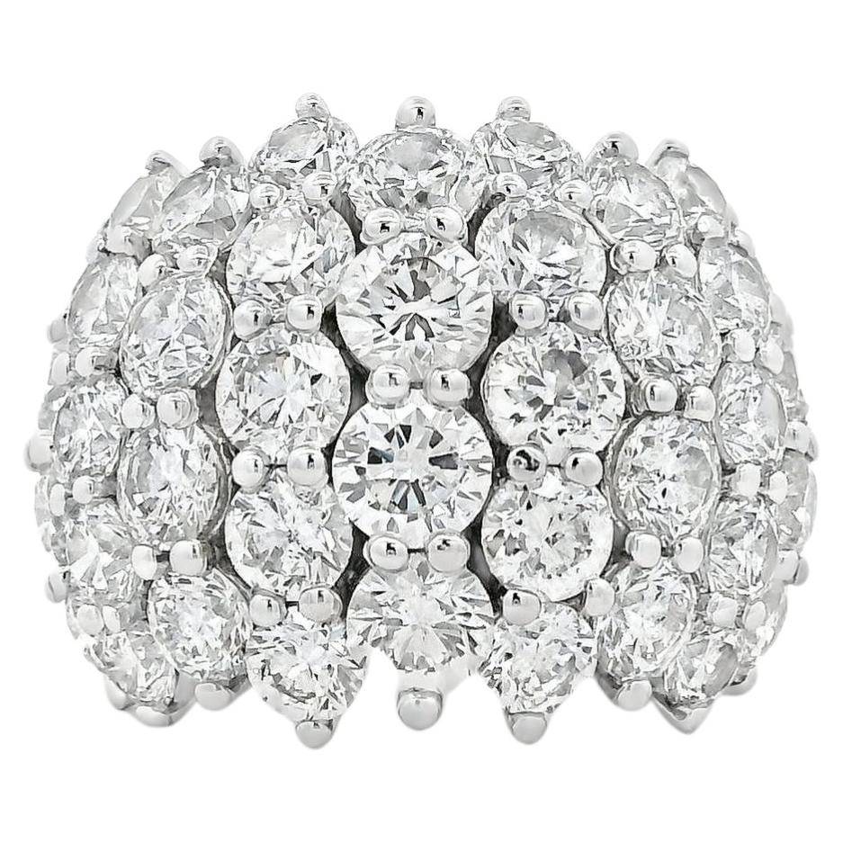 14k Weißgold 7,17ctw Runde Brillant Breite Diamantband