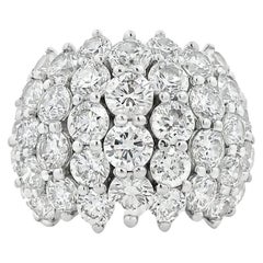 14k White Gold 7.17ctw Round Brilliant Wide Diamond Band