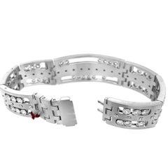 14 Karat White Gold 8 Carat Diamond Bracelet