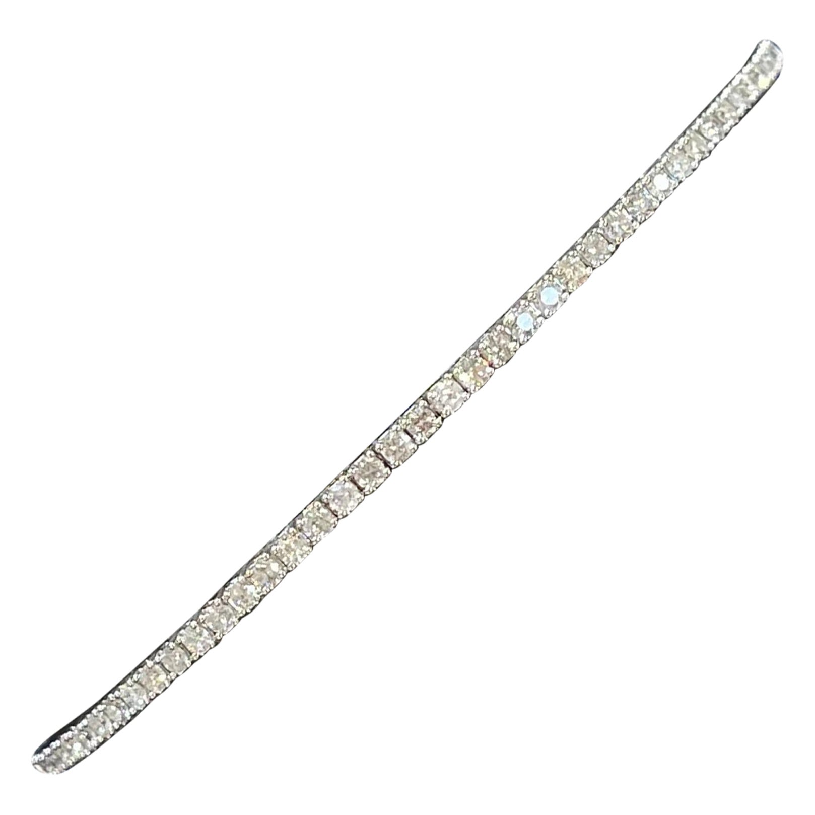 Bracelet flexible en or blanc 14K avec diamant de 0,85 CTW