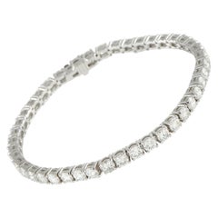 14K White Gold 9.80ct Diamond Tennis Bracelet MF03-111325