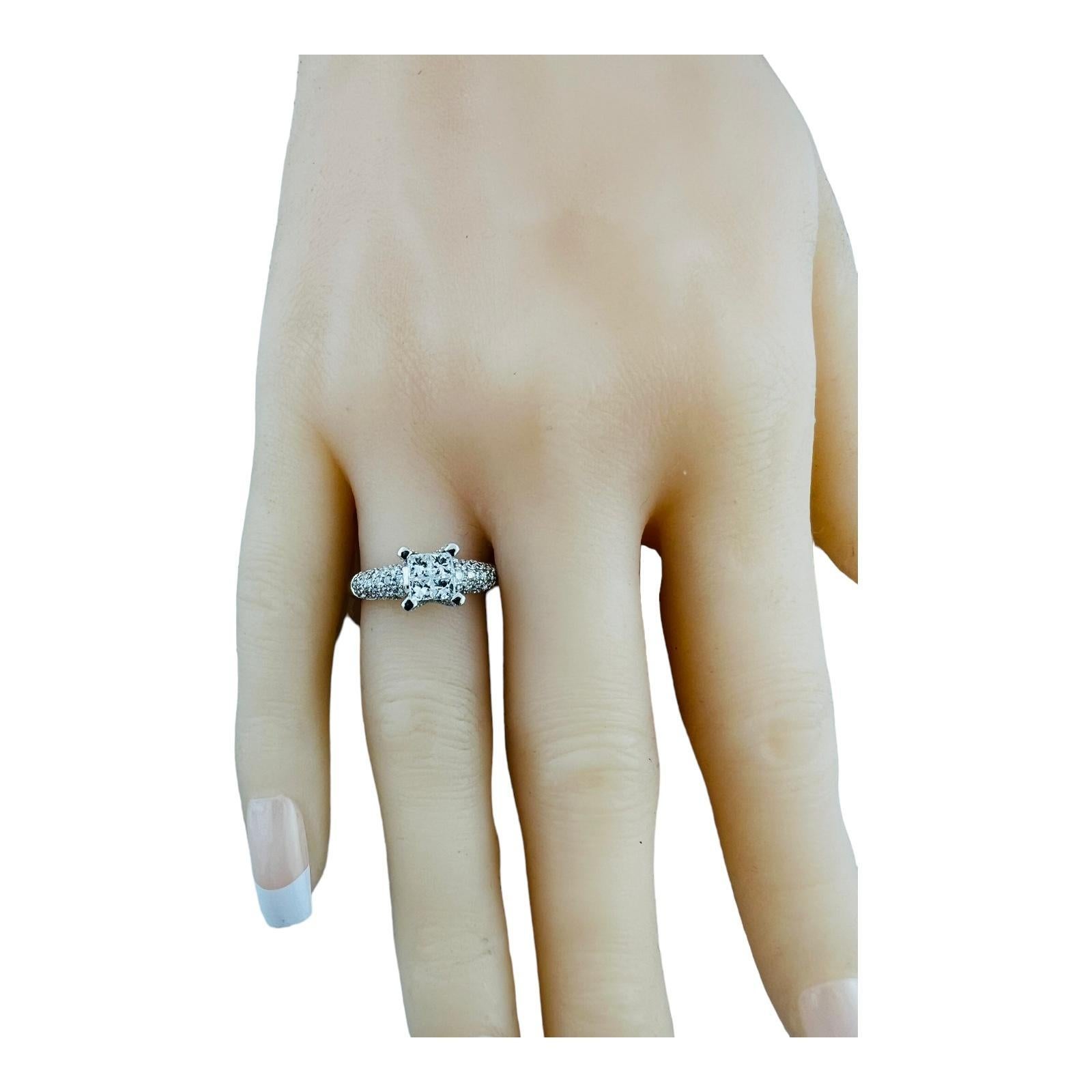 14K White Gold Alfred Levitt Diamond Engagement Ring Size 7 #16483 For Sale 1