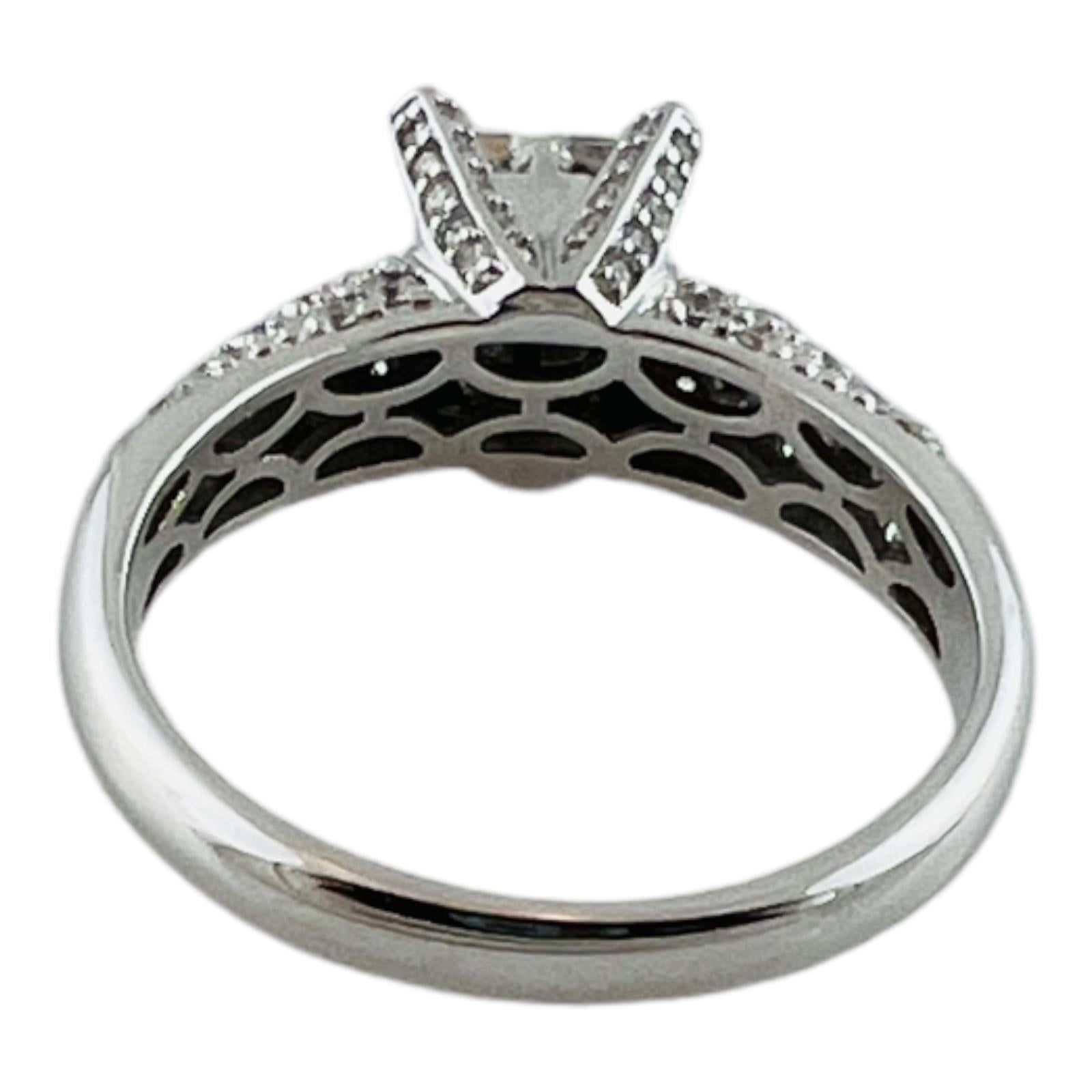 14K White Gold Alfred Levitt Diamond Engagement Ring Size 7 #16483 For Sale 3