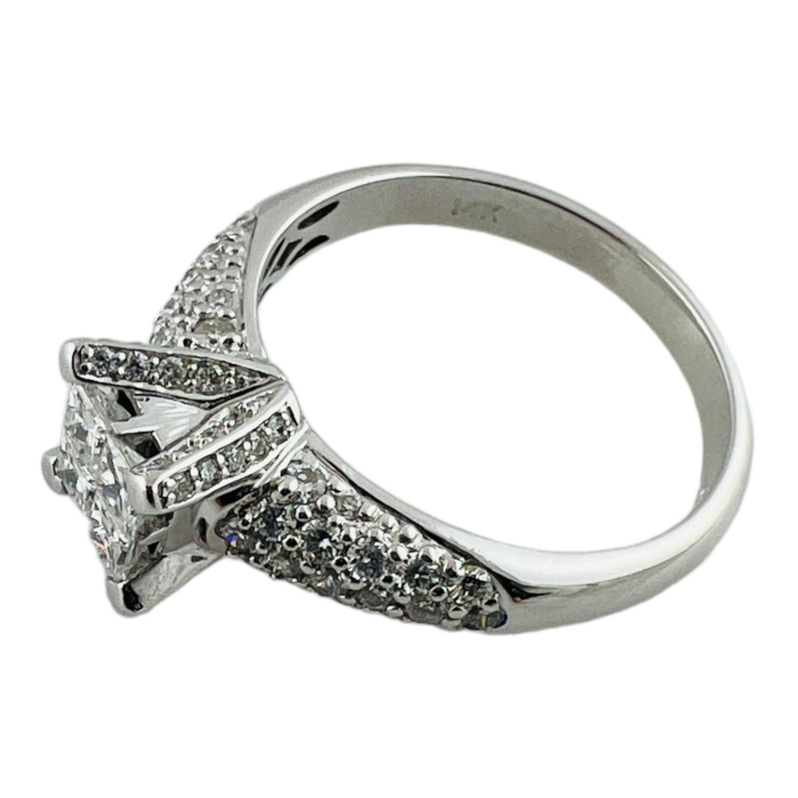 14K White Gold Alfred Levitt Diamond Engagement Ring Size 7 #16483 For Sale 4