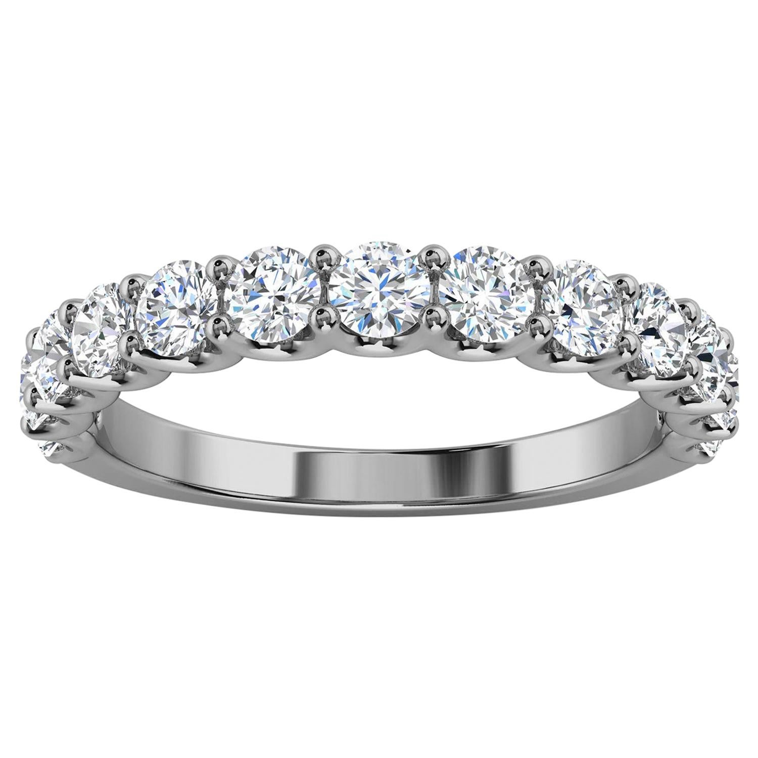 14k White Gold Alina "U" Shape Diamond Ring '4/5 Ct. Tw' For Sale