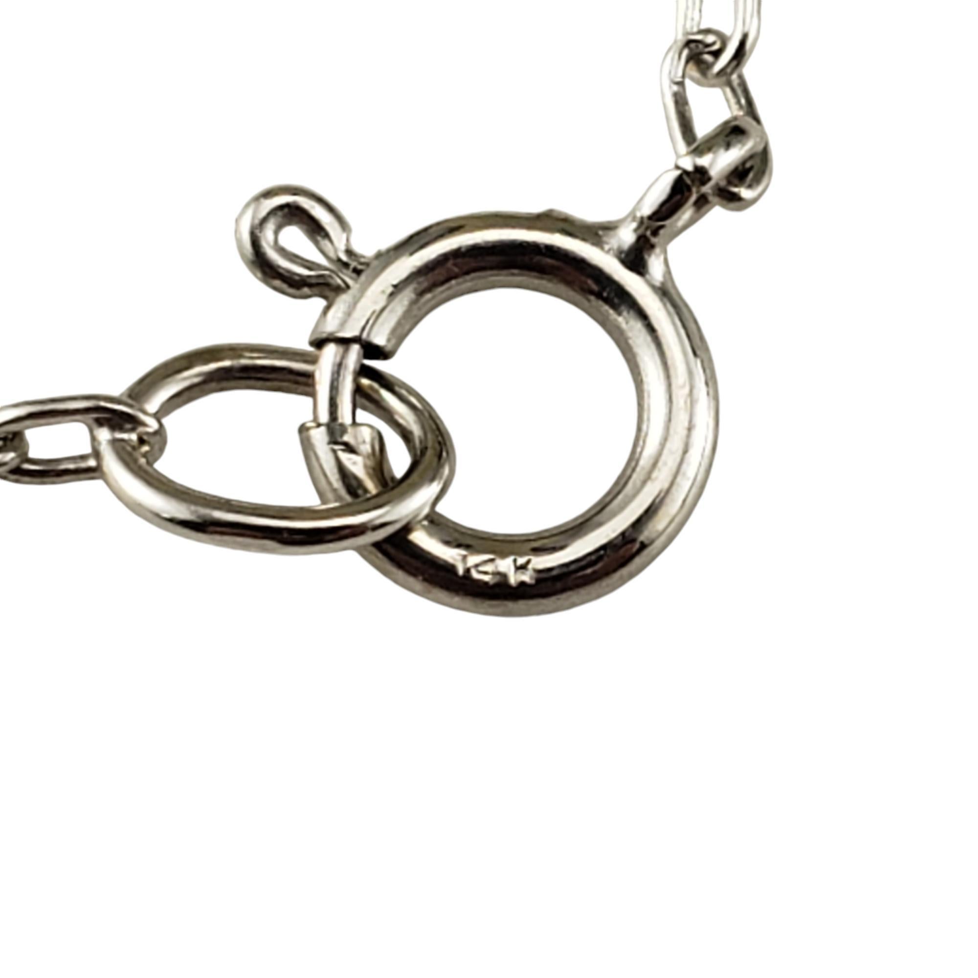 Collier pendentif en or blanc 14 carats avec améthyste et diamant  #18549 Pour femmes en vente