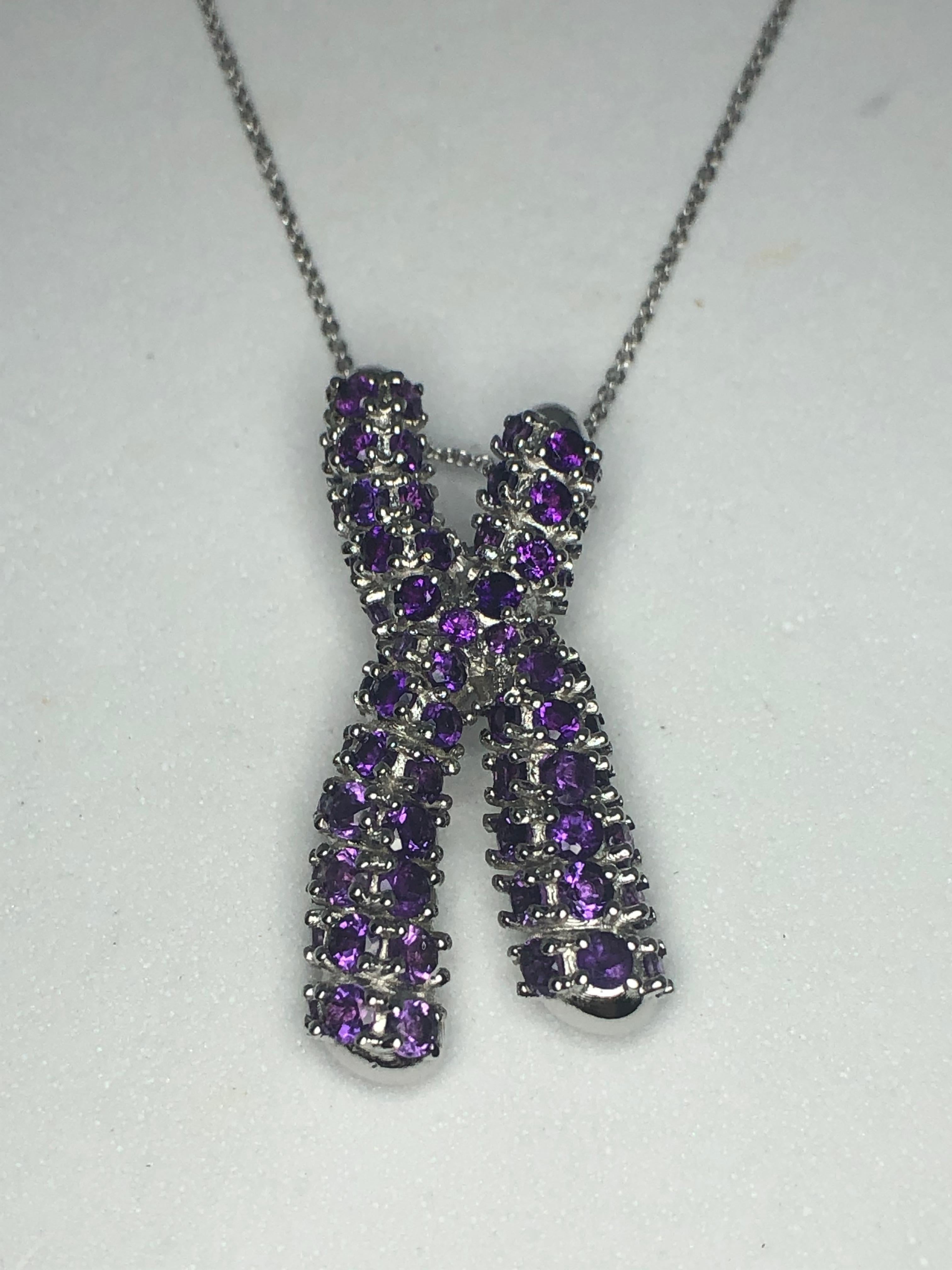 Lady's 14kt white gold and amethyst 