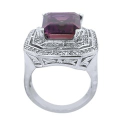 14 Karat White Gold Ametrine Diamond Ring