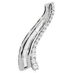 14K White Gold and 1.00 CT Diamond Pendant.