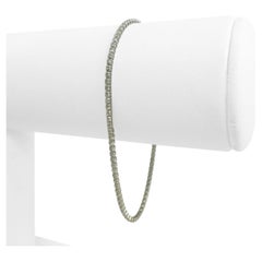 Bracciale da tennis in oro bianco 14k e diamanti sottili da 1cttw da 7"