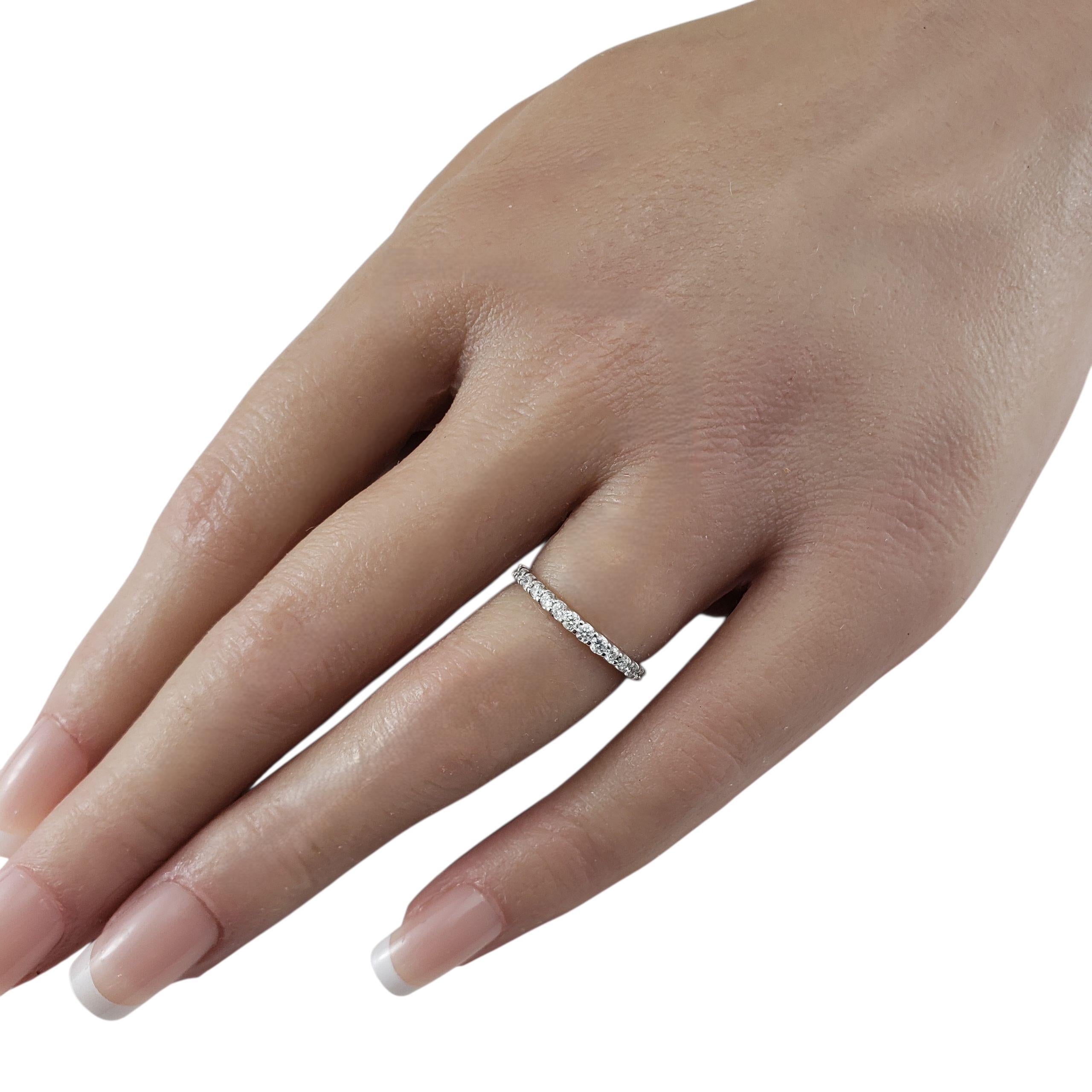 Bague en or blanc 14K et diamant Taille 5.25 #23306 en vente 2