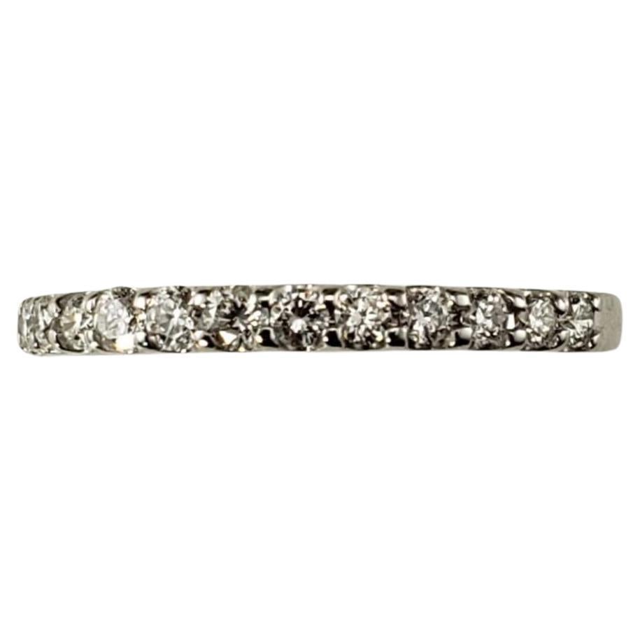 14K White Gold and Diamond Band Ring Size 5.25 #23306