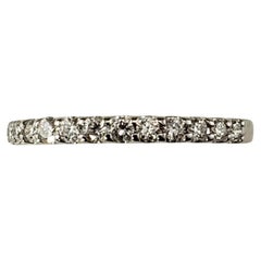 14K White Gold and Diamond Band Ring Size 5.25 #23306