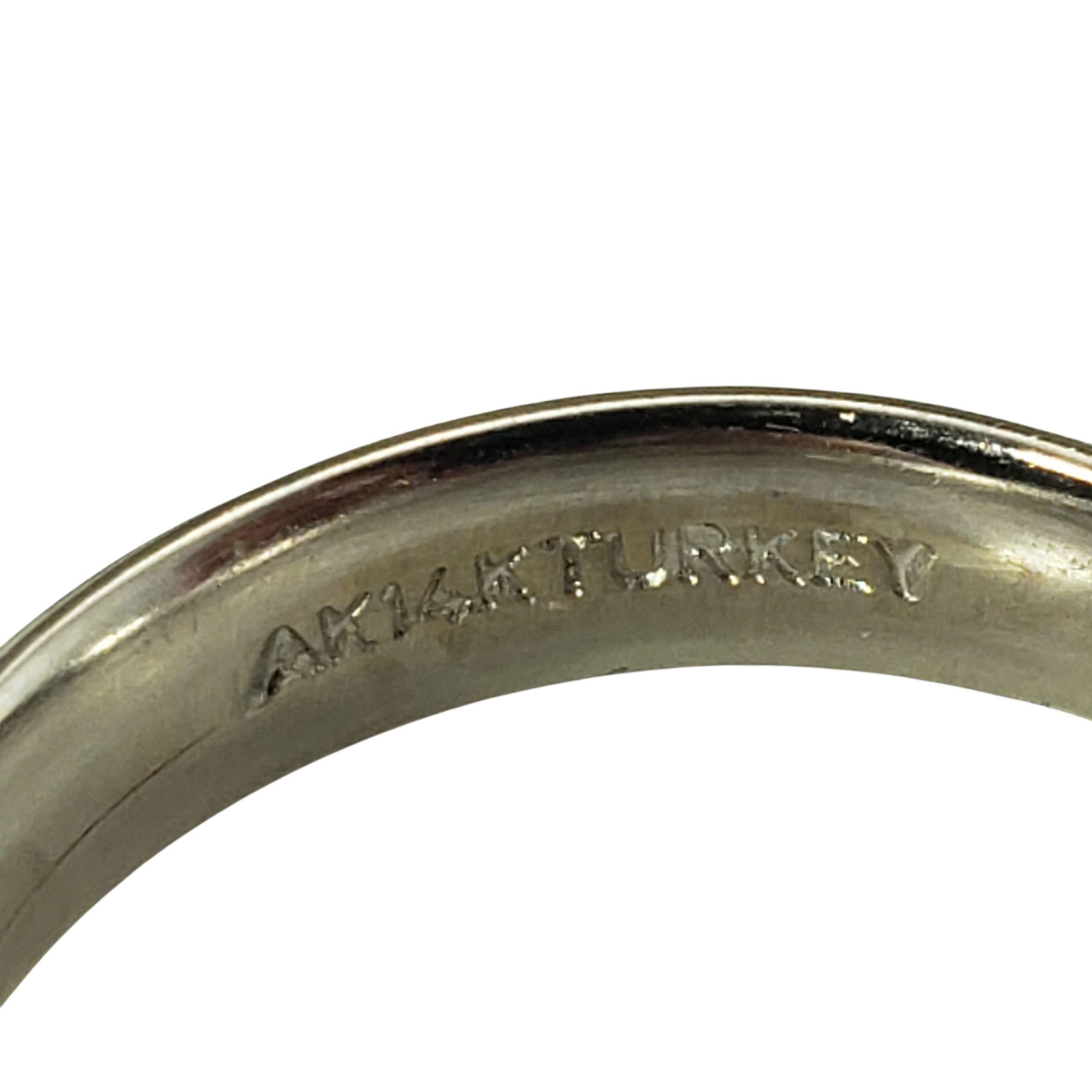 Bague en or blanc 14K et diamant Taille 6 #23002 en vente 1