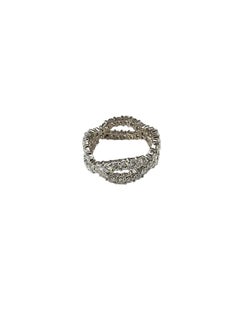 Bague en or blanc 14K et diamant Taille 6.75 #25117