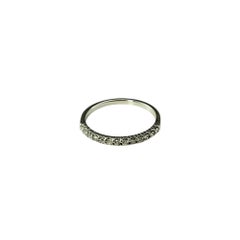 14K White Gold and Diamond Band Ring Size 7 #23304