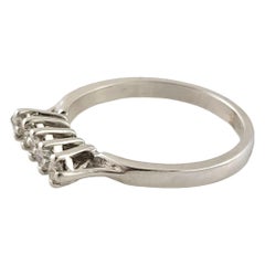 14K White Gold and Diamond Band Size 5.75 #13157