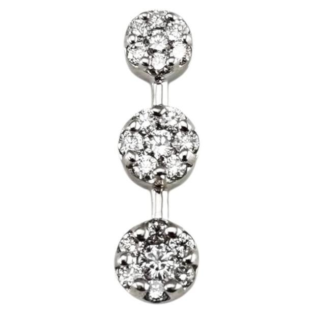 14K White Gold and Diamond Cluster Pendant #25482