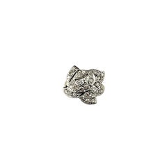 14K White Gold and Diamond Cluster Ring Size 3.5 #21471