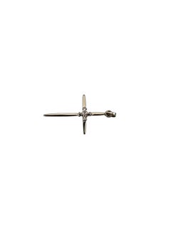 14K White Gold and Diamond Cross Pendant #24408