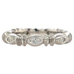 14k White Gold and Diamond Eternity Band