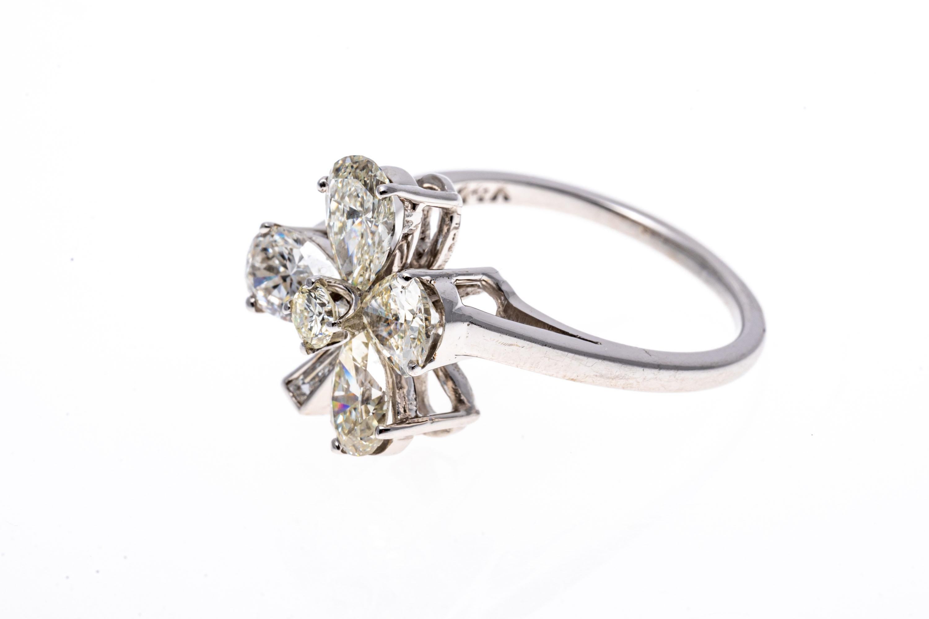 4 leaf clover diamond ring