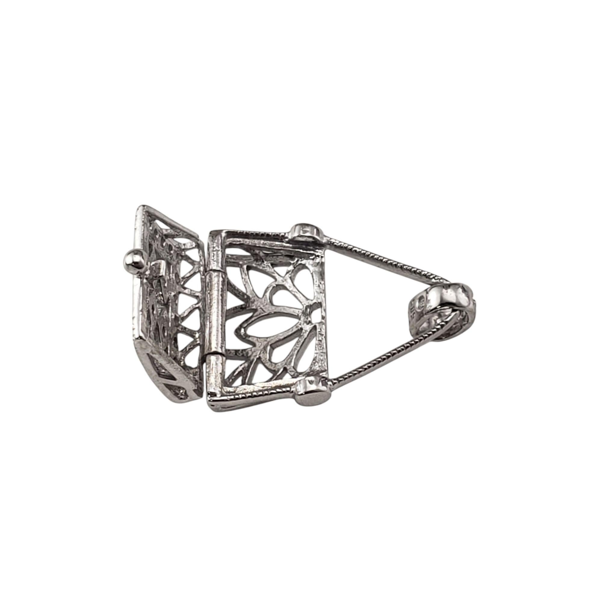 Charm da borsetta in oro bianco 14K e diamanti #21118 In condizioni buone in vendita a Washington Depot, CT