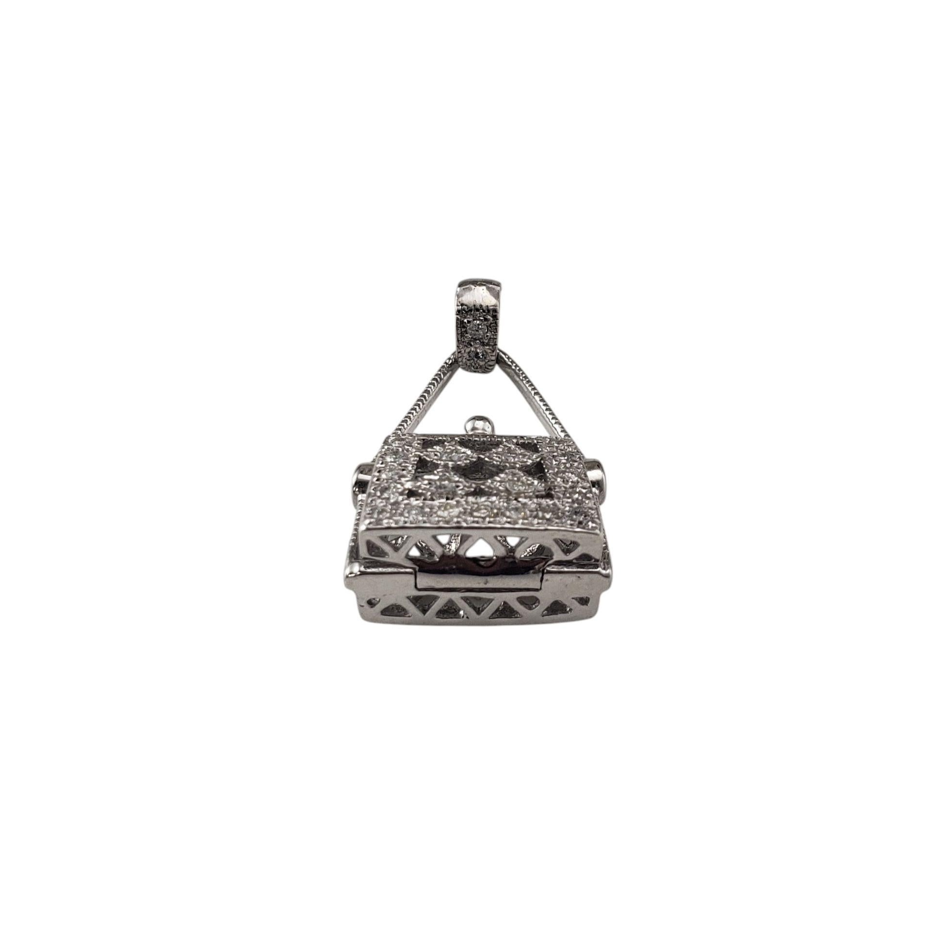 Donna Charm da borsetta in oro bianco 14K e diamanti #21118 in vendita
