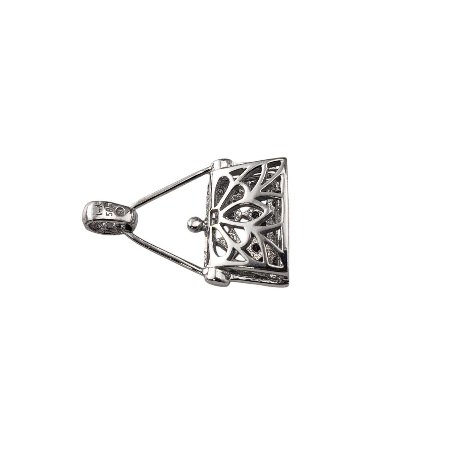 Charm da borsetta in oro bianco 14K e diamanti #21118 in vendita 1