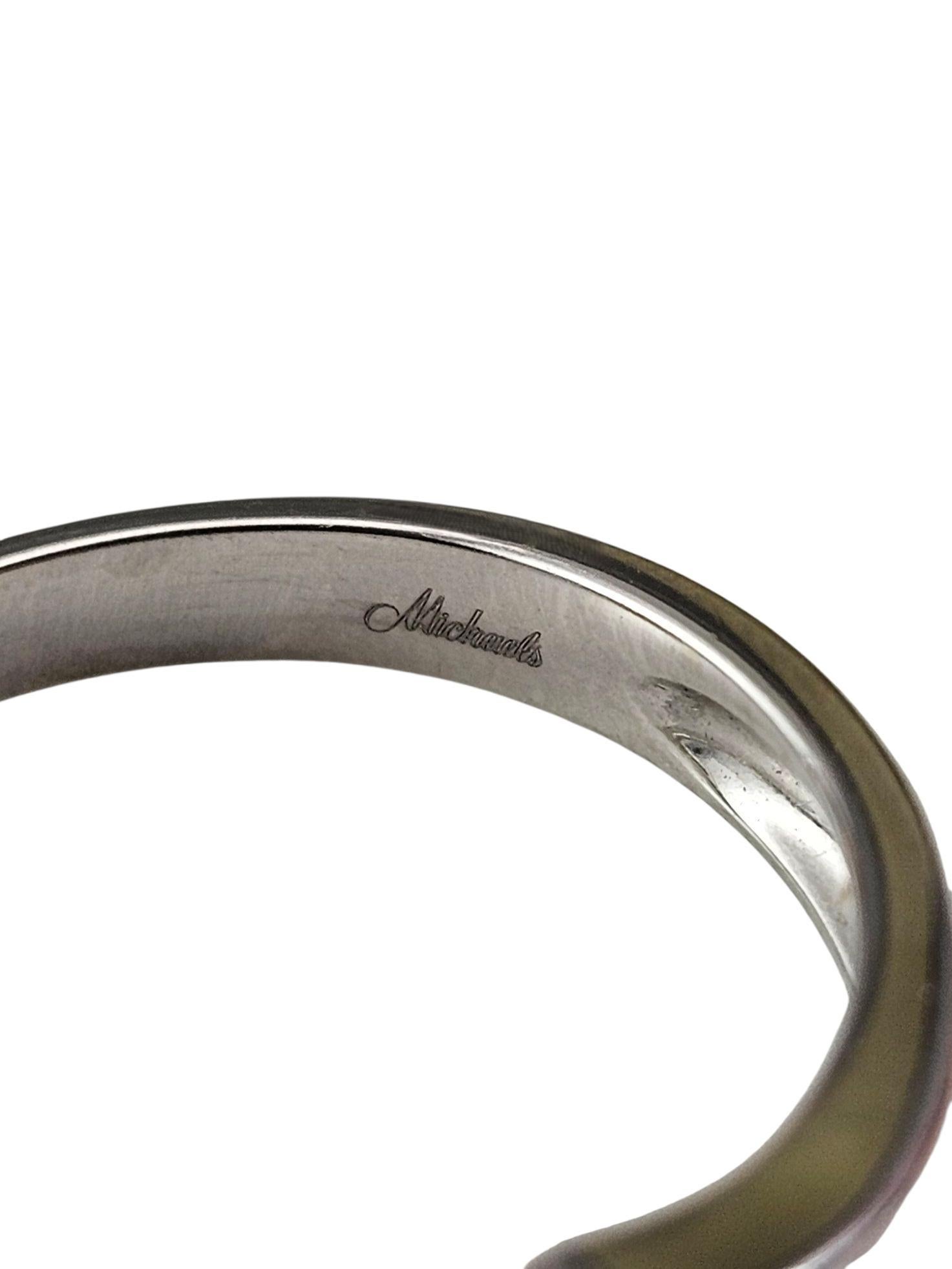 Bague en or blanc 14K et diamant en forme de coeur Taille 6.5-6.75 #23970 Bon état - En vente à Washington Depot, CT