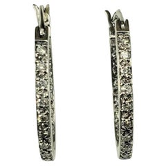 Boucles d'oreilles cerceau or blanc