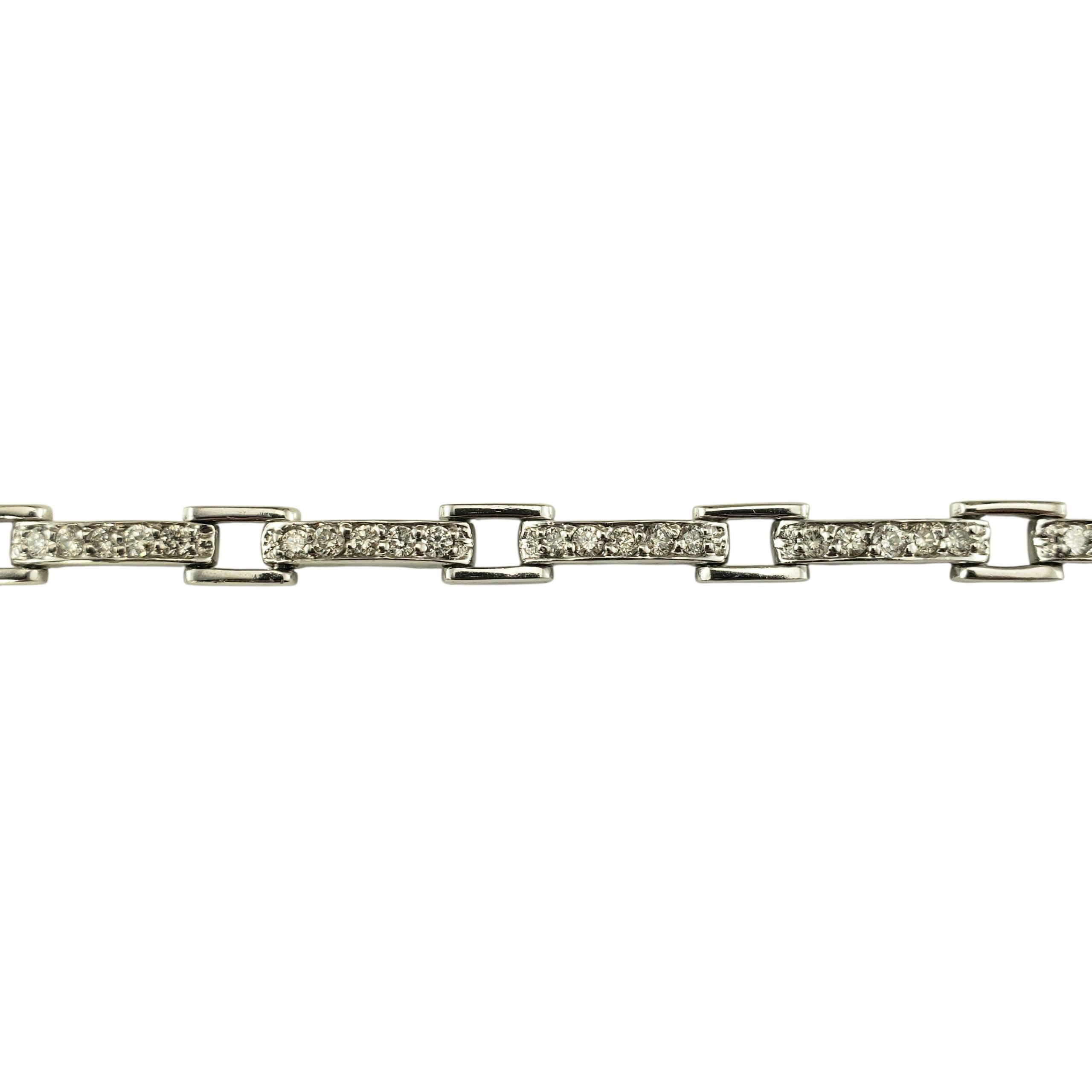 Taglio brillante Bracciale A Link in oro bianco 14K e diamanti #22912 in vendita