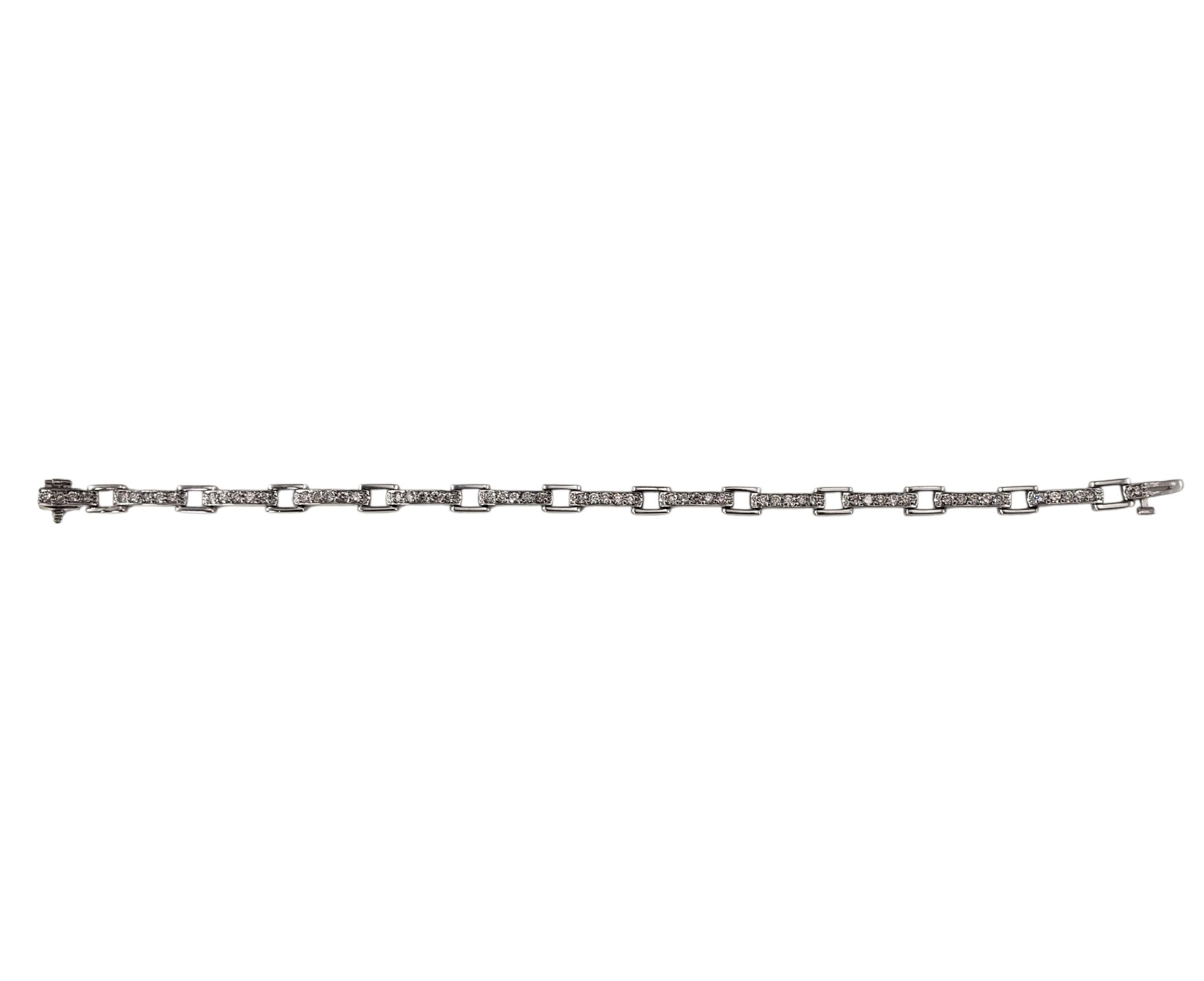 Bracciale A Link in oro bianco 14K e diamanti #22912 In condizioni buone in vendita a Washington Depot, CT