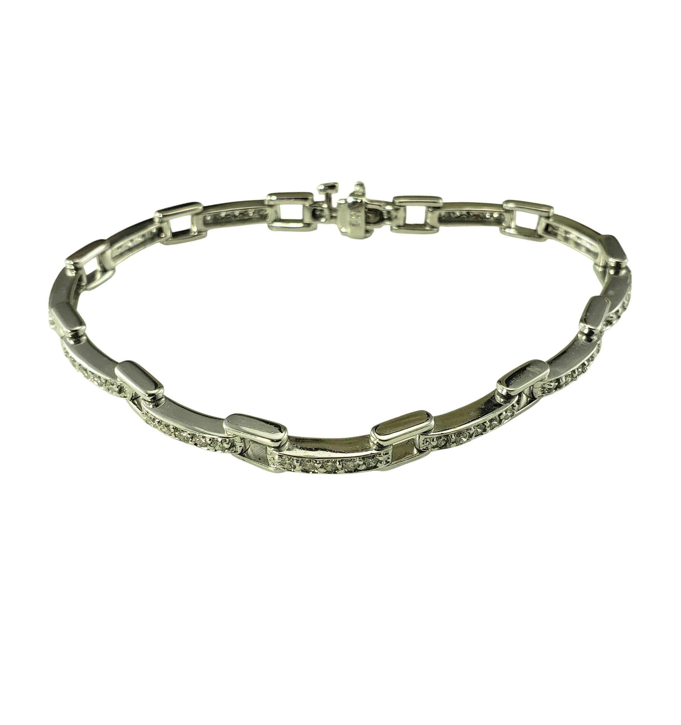 Donna Bracciale A Link in oro bianco 14K e diamanti #22912 in vendita